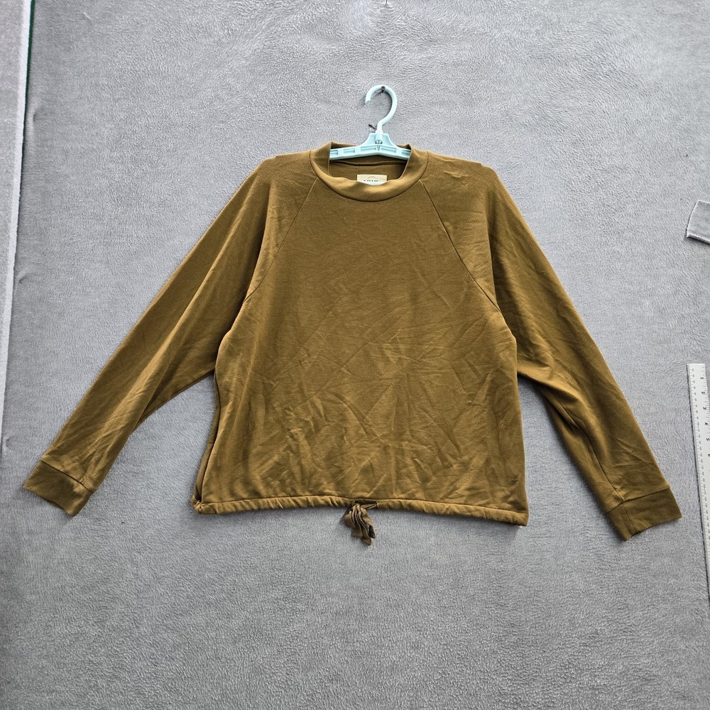 Madewell Women Sweatshirt M Brown MWL Long Sleeve Superbrushed Mockneck